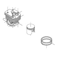 Kit Cilindro + segmenti + Pistone per Decespugliatore Shindaiwa T300
